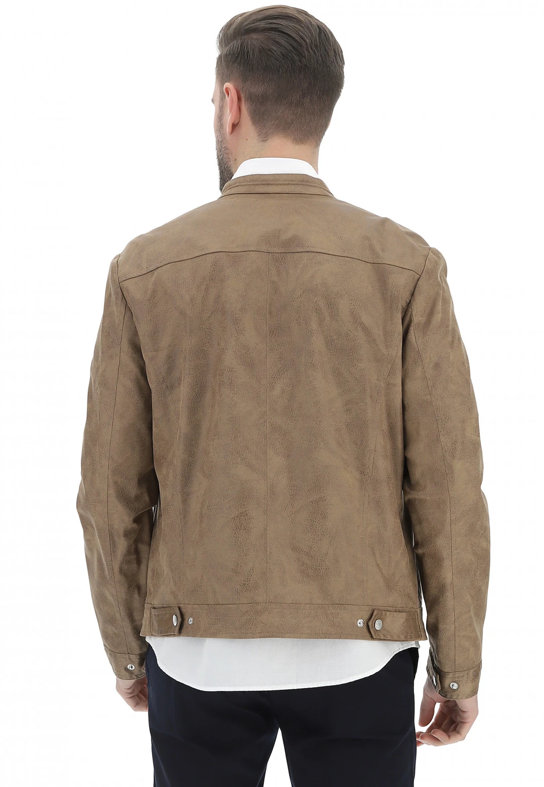 Gaudi Giacca In Similpelle Gaudì Con Collo A Fascetta Basso 5 Gaudi Giacca In Similpelle Gaudì Con Collo A Fascetta Basso - immagine 3