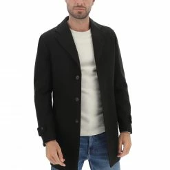 Cappotto Misto Lana Tupertu Uomo