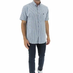 ROTTE MEDITERRANEE Camicia A Quadretti Azzurro/blu/marrone Colletto Botton Down -Lacoste shop 96974d52135a6abeff4919cbf1af41ff