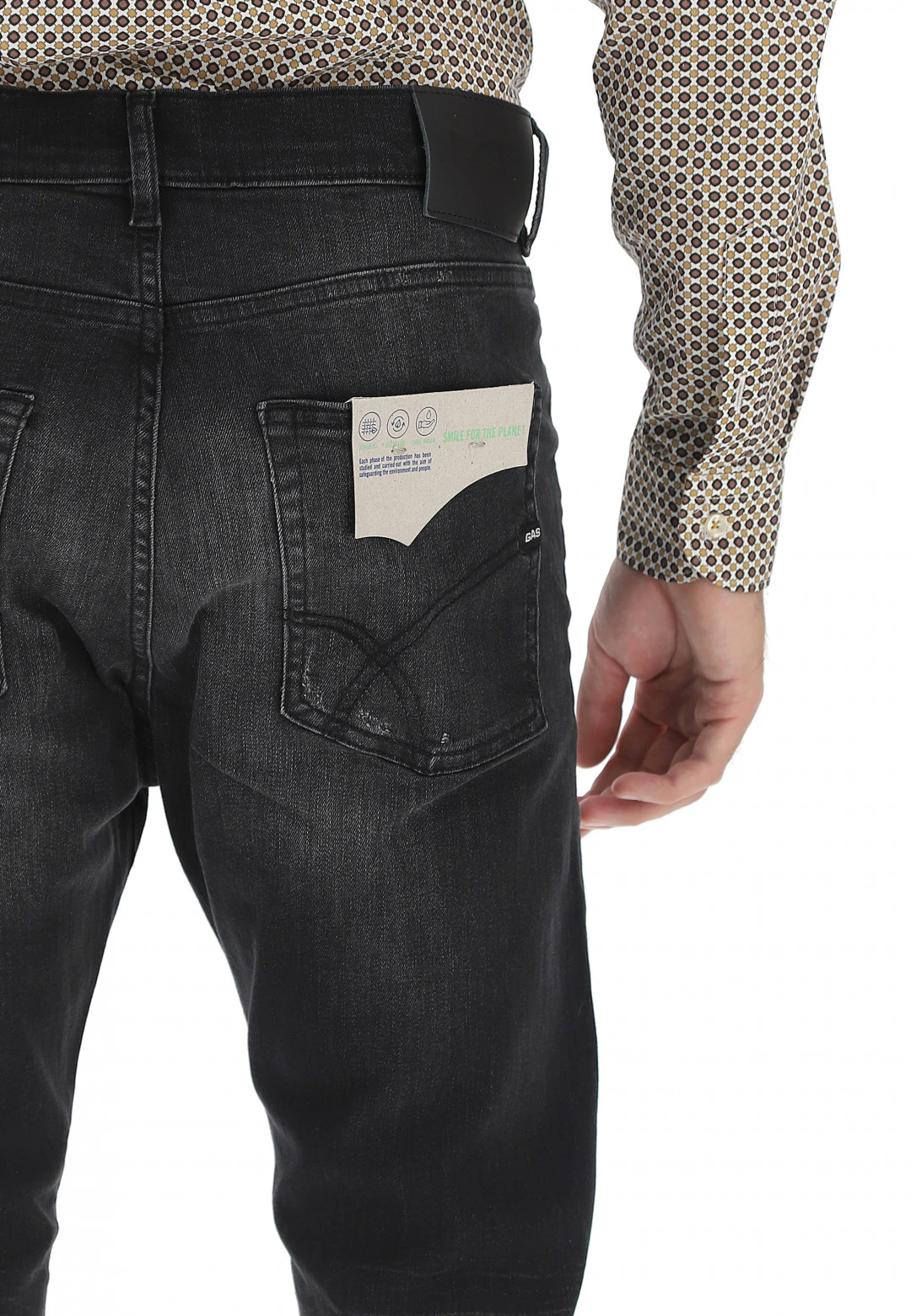 GAS Jeans Jeans Nero Gas Modello Teo Simple Con Micro Rotture 6 GAS Jeans Jeans Nero Gas Modello Teo Simple Con Micro Rotture - immagine 4