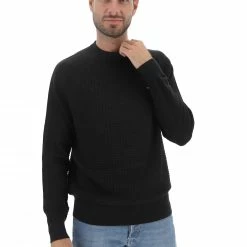 Maglioncino Girocollo Calvin Klein Con Lavorazione Waffle E Patch Uomo