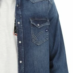 GAS Jeans Camicia In Denim Gas Uomo Con Bottoni A Pressione -Lacoste shop 985869ab4335b2a56aac148435707009