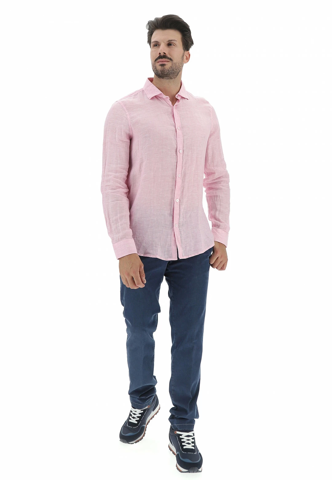 EKS Camicia In Lino Manica Lunga èks Uomo 11 EKS Camicia In Lino Manica Lunga èks Uomo - immagine 9