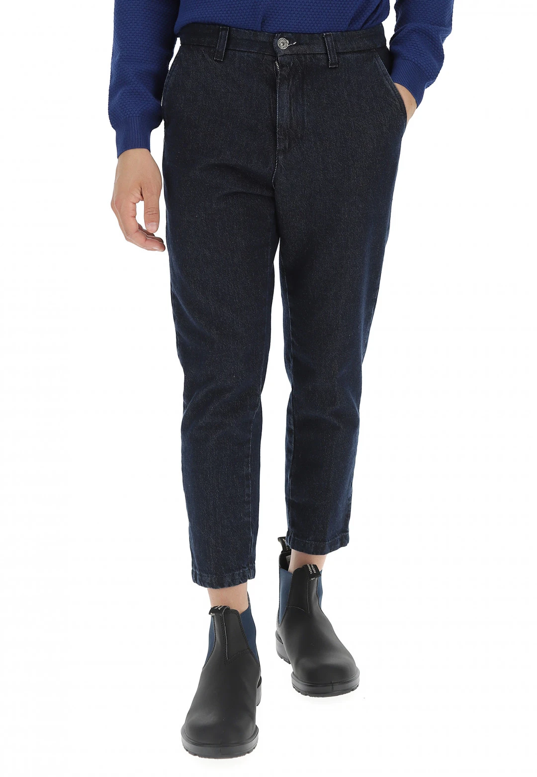 EKS Pantalone Denim Stretch Taglio Chino èks 3 EKS Pantalone Denim Stretch Taglio Chino èks