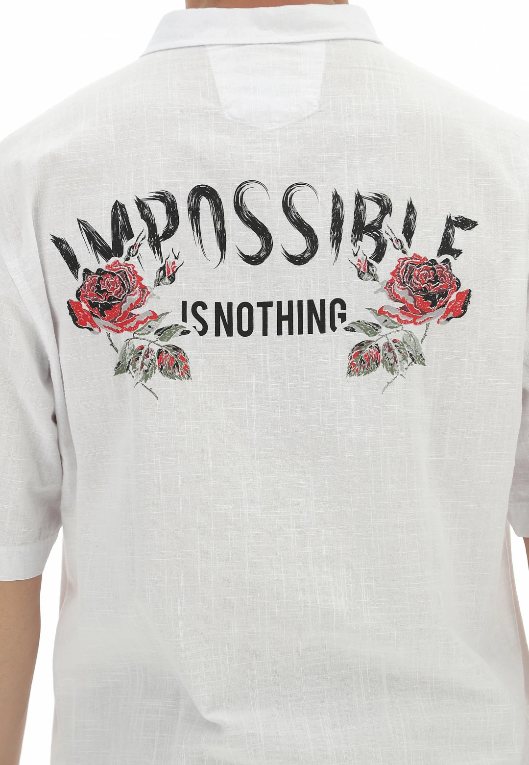 Camicia In Cotone Stampa Impossible Catch Uomo 8 Camicia In Cotone Stampa Impossible Catch Uomo - immagine 6