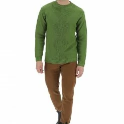 Maglione Girocollo Age Con Rombo Intrecciato Frontale Made In Italy -Lacoste shop 9d30343efc33be1a988f5c669e38cd36