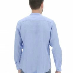 Camicia Coreana In Lino Manica Lunga Gianni Lupo -Lacoste shop 9dc5c6f9569668dab9348165e5b566c0