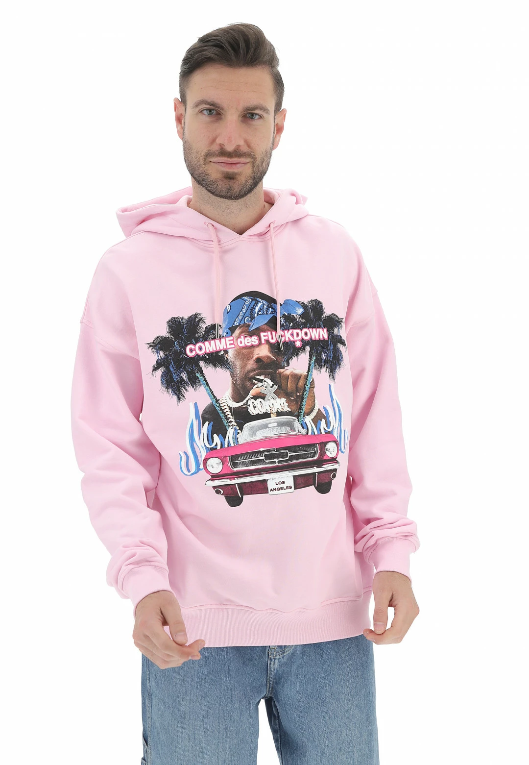 Felpa Con Cappuccio Comme Des Fuckdown Uomo Con Maxi Stampa Frontale 3 Felpa Con Cappuccio Comme Des Fuckdown Uomo Con Maxi Stampa Frontale