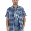 Camicia Lee Uomo Manica Corta Con Taschino Sul Petto A Quadri
