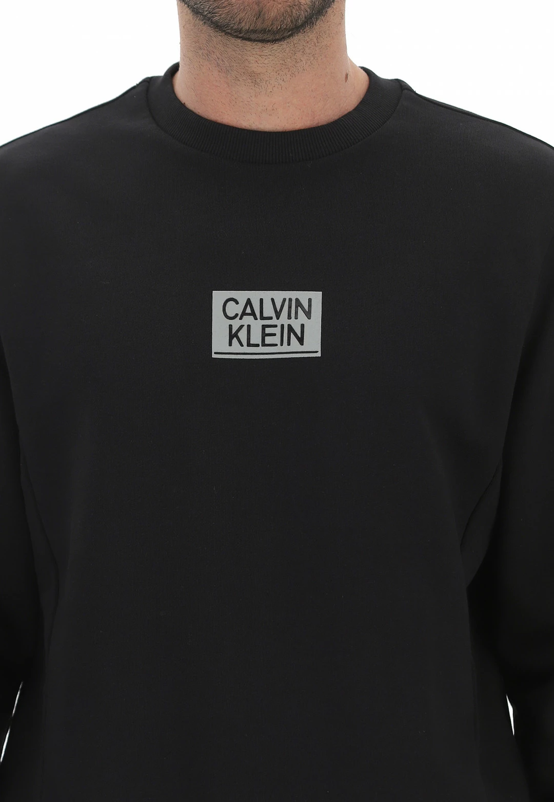 Felpa Girocollo Calvin Klein Uomo Con Riquadro Logo Centrale 6 Felpa Girocollo Calvin Klein Uomo Con Riquadro Logo Centrale - immagine 4