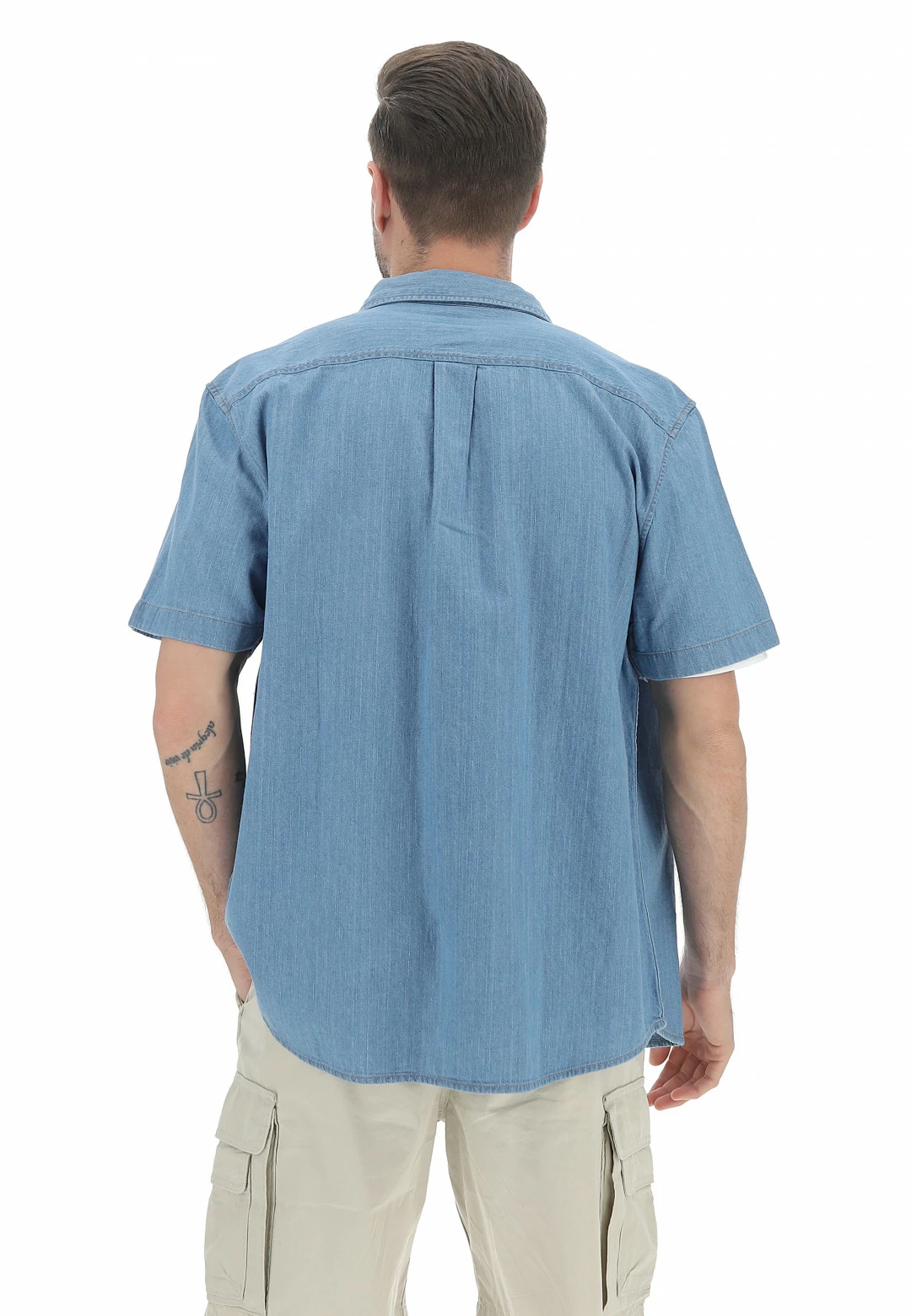 Camicia Denim Manica Corta Wrangler W5k05k20d 5 Camicia Denim Manica Corta Wrangler W5k05k20d - immagine 3