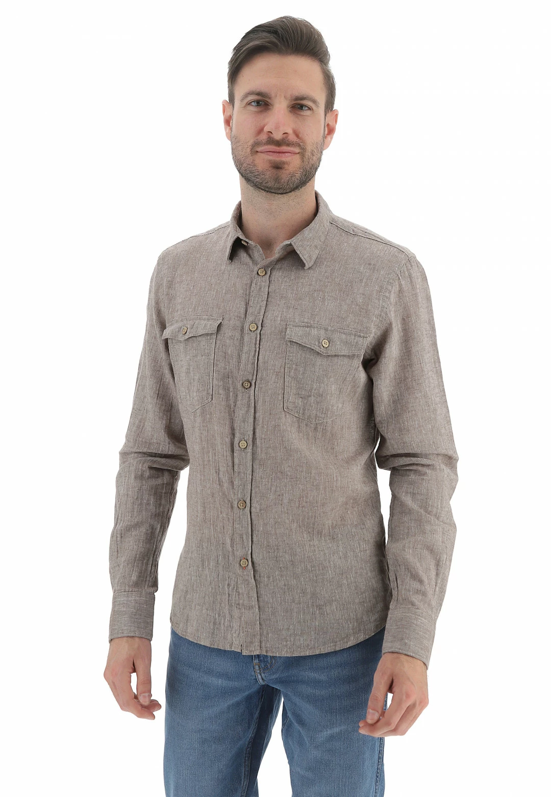 YES.ZEE Camicia In Lino Fiammato Yes Zee Uomo Tinta Unita 3 YES.ZEE Camicia In Lino Fiammato Yes Zee Uomo Tinta Unita