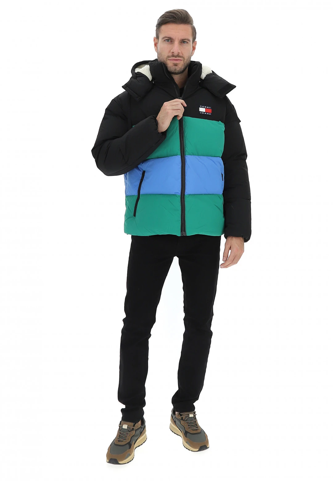 Tommy Hilfiger Jeans Giubbotto Color Block In Ovatta Tommy Jeans Uomo 7 Tommy Hilfiger Jeans Giubbotto Color Block In Ovatta Tommy Jeans Uomo - immagine 6