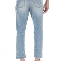 8.9 OTTOPUNTONOVE Jeans 8.9 Uomo Slim Fit Con Rotture E Lavaggio Chiaro Made In Italy -Lacoste shop aa63c25e8b7edeadcc981e18bf34e7e3