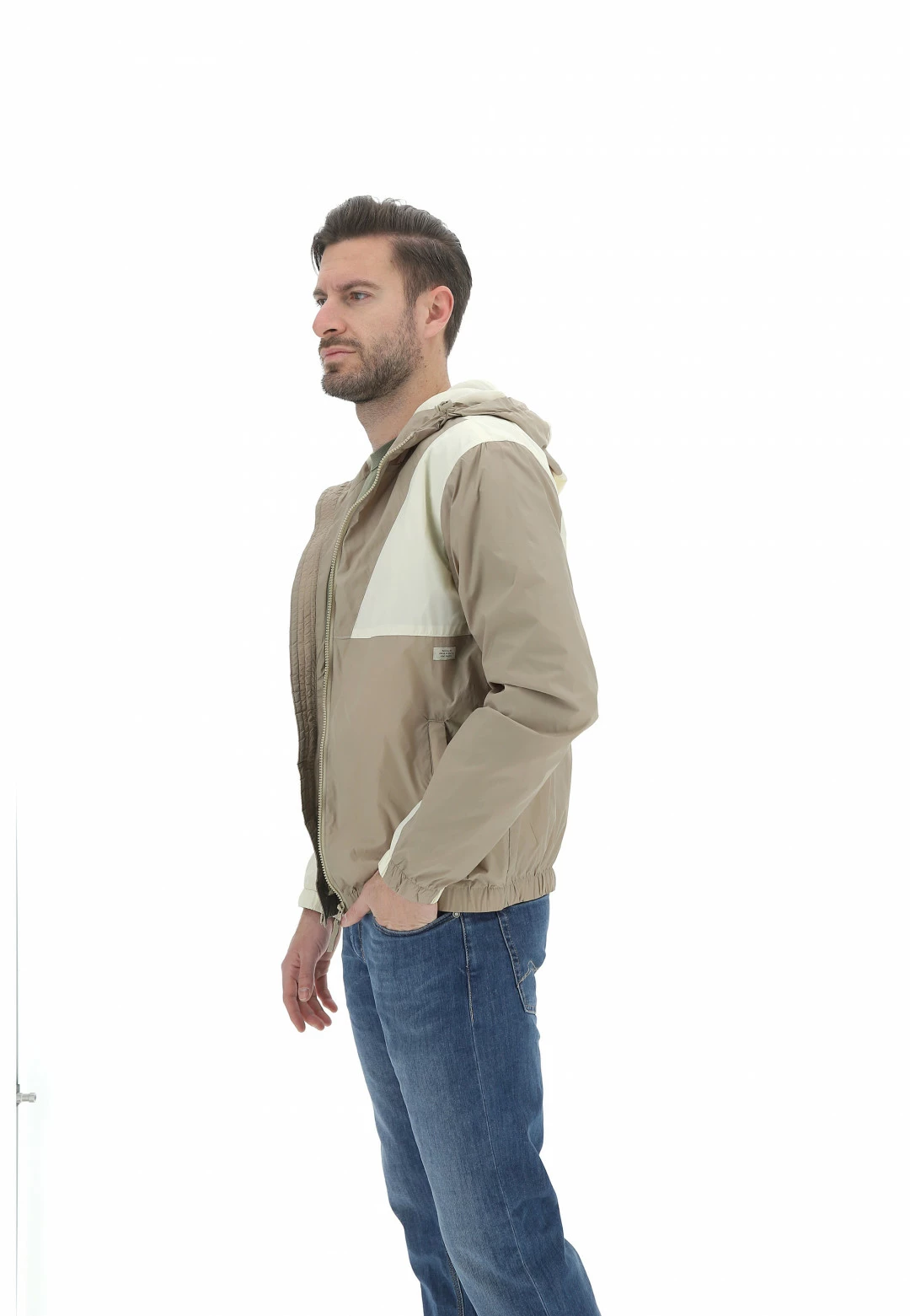 Giacca A Vento Con Cappuccio Blend Bicolor 4 Giacca A Vento Con Cappuccio Blend Bicolor - immagine 2