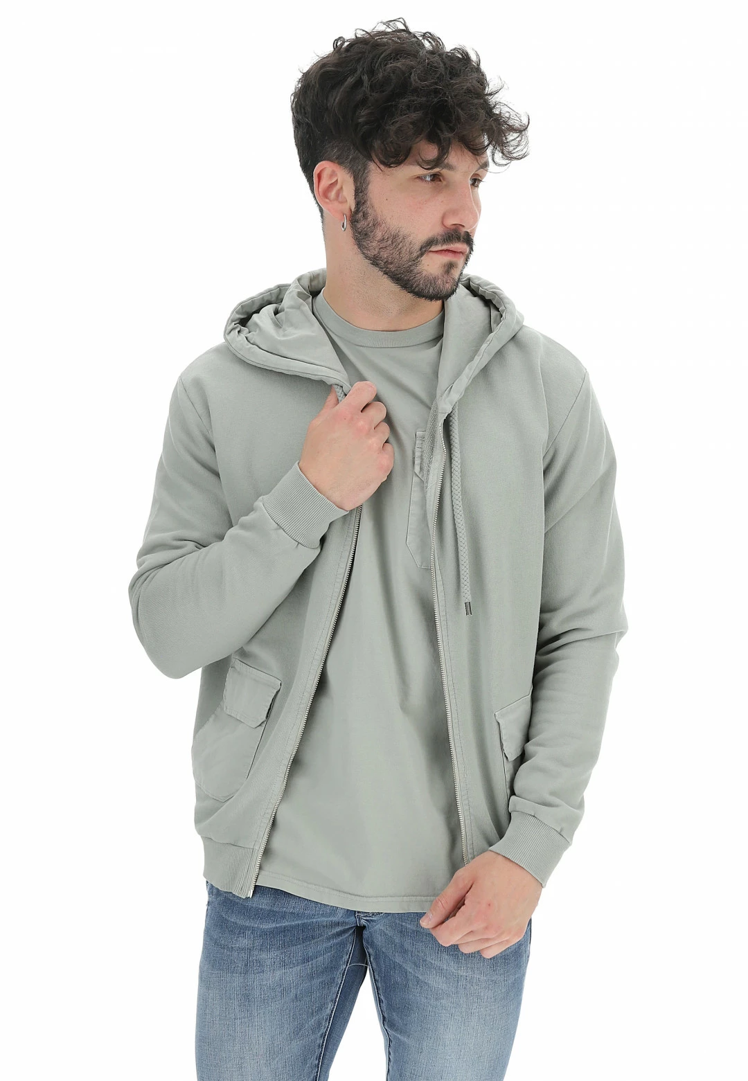 Age Felpa Full Zip Cappuccio Con Tasconi 3 Age Felpa Full Zip Cappuccio Con Tasconi