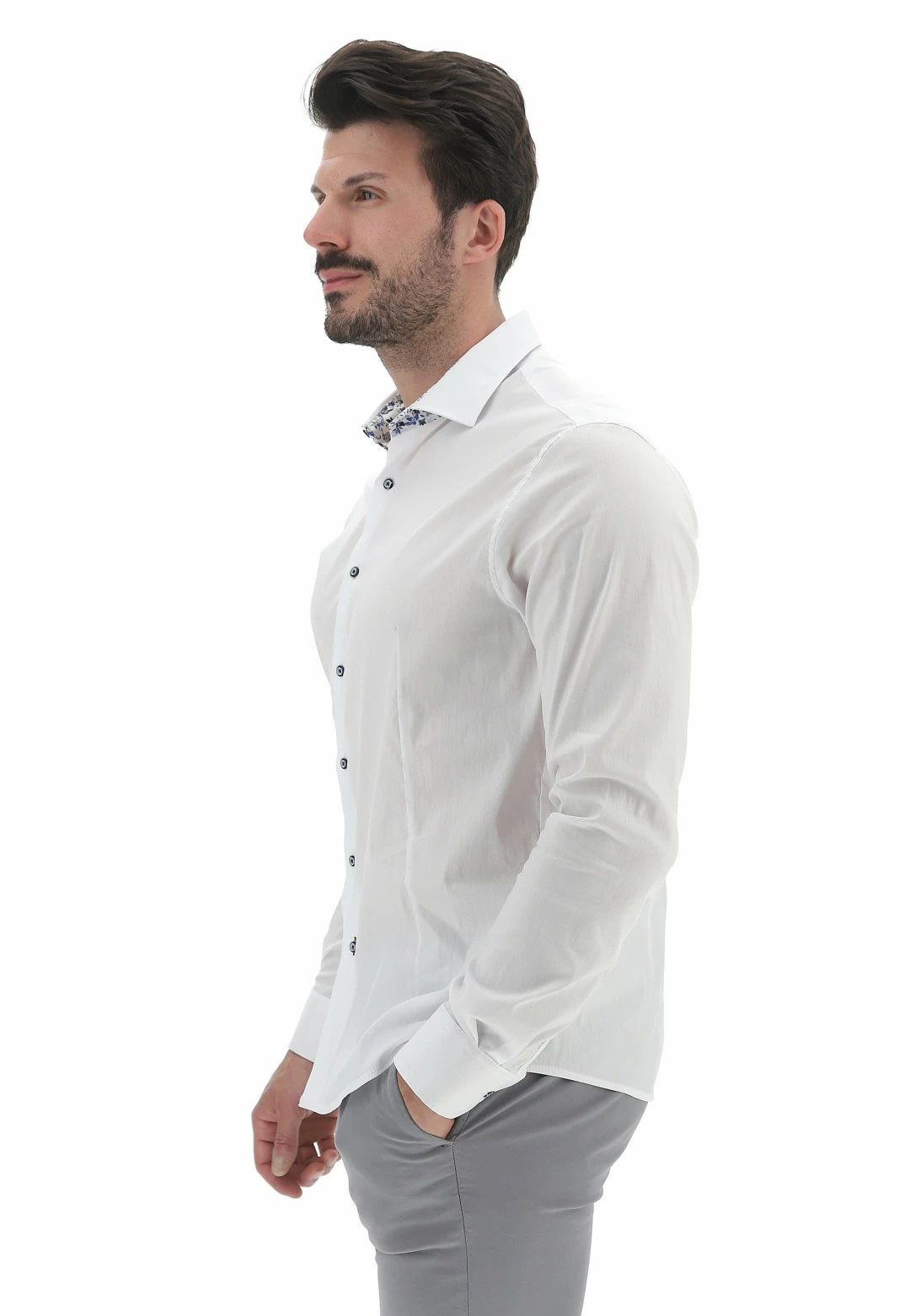 EKS Camicia èks Stretch Con Profilo In Fantasia Uomo 4 EKS Camicia èks Stretch Con Profilo In Fantasia Uomo - immagine 2