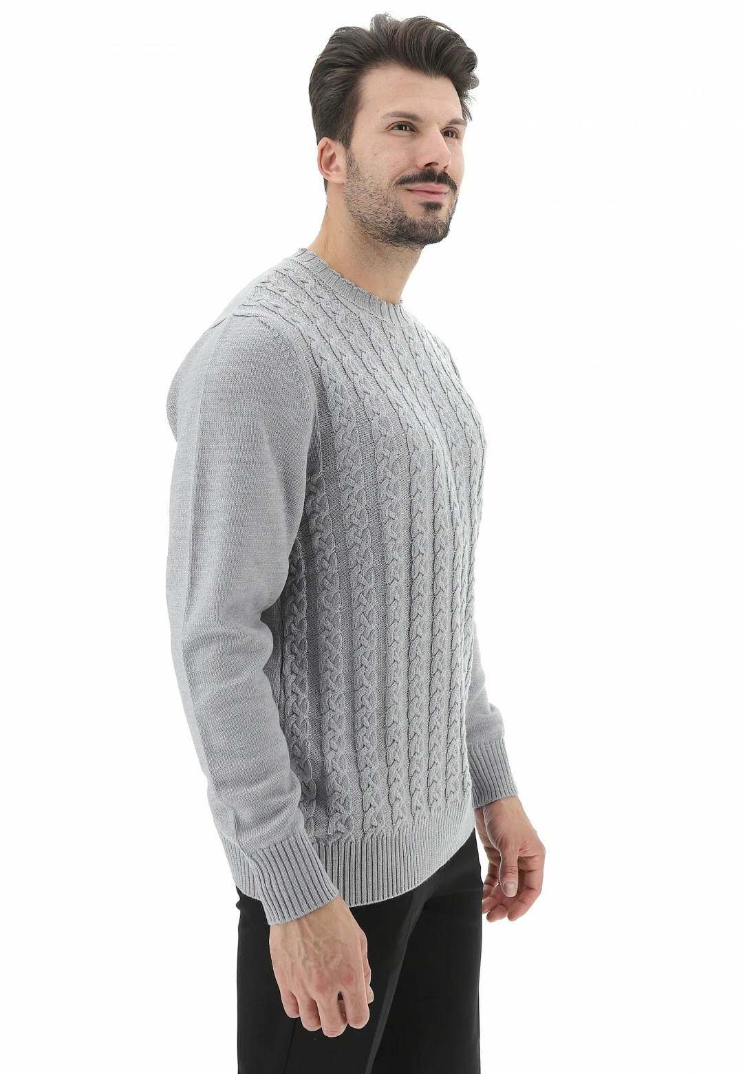 MORGANO Girocollo In Lana Merino Trecce 4 MORGANO Girocollo In Lana Merino Trecce - immagine 2