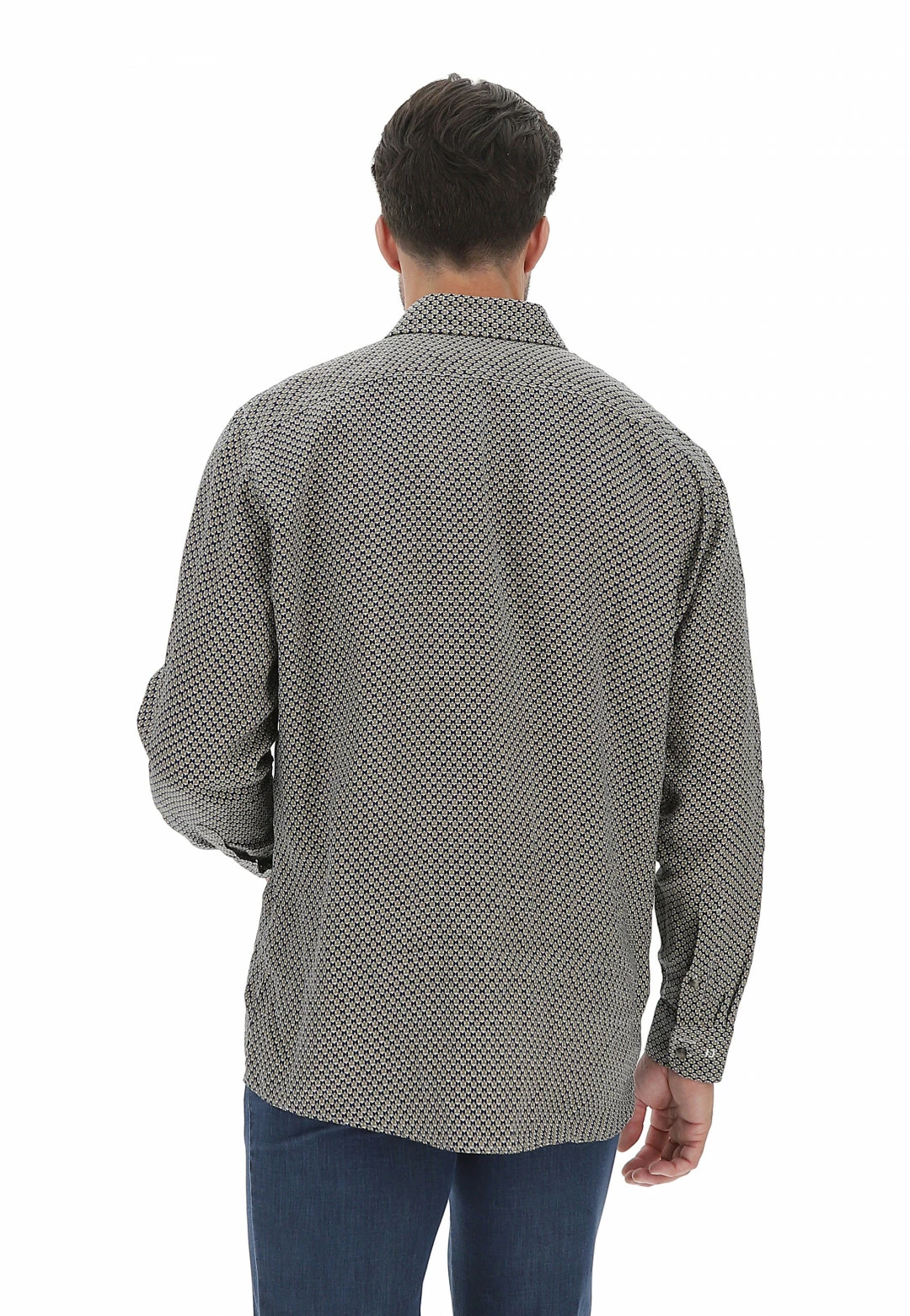 Camicia Uomo Olymp In Lino Con Fantasia All Over 5 Camicia Uomo Olymp In Lino Con Fantasia All Over - immagine 3