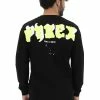 Felpa Girocollo Garzata Pyrex 42529 Con Scritta Fluo Retro