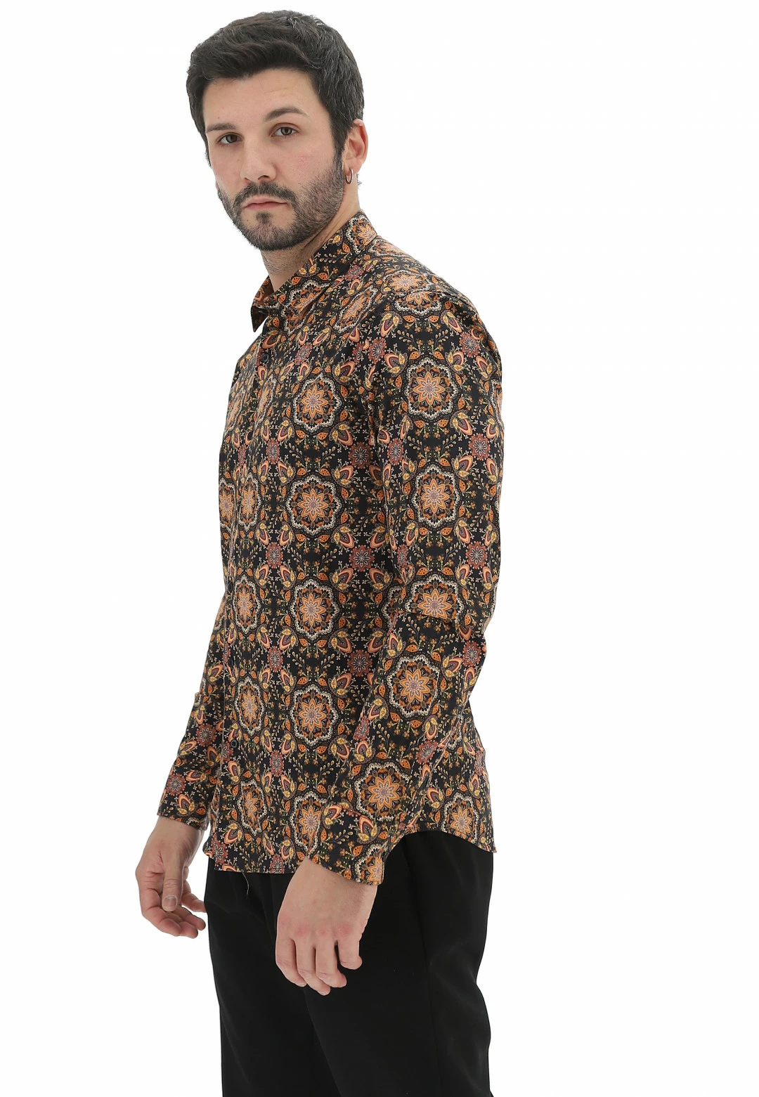 Camicia In Cotone Stretch Gianni Lupo Fantasia All Over 4 Camicia In Cotone Stretch Gianni Lupo Fantasia All Over - immagine 2