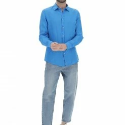 Gaudi Camicia Gaudì Misto Lino Art. 311gu45006 -Lacoste shop b46918fc610d2490d618299054b2566e