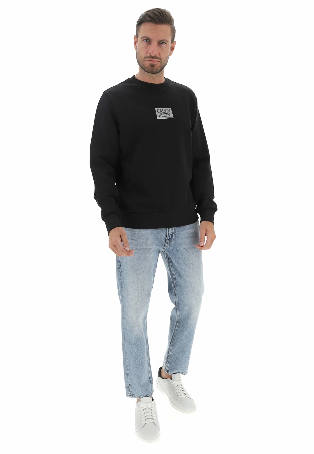 Felpa Girocollo Calvin Klein Uomo Con Riquadro Logo Centrale 7 Felpa Girocollo Calvin Klein Uomo Con Riquadro Logo Centrale - immagine 5