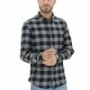 Camicia Slim Quadrettata Flanella Blend