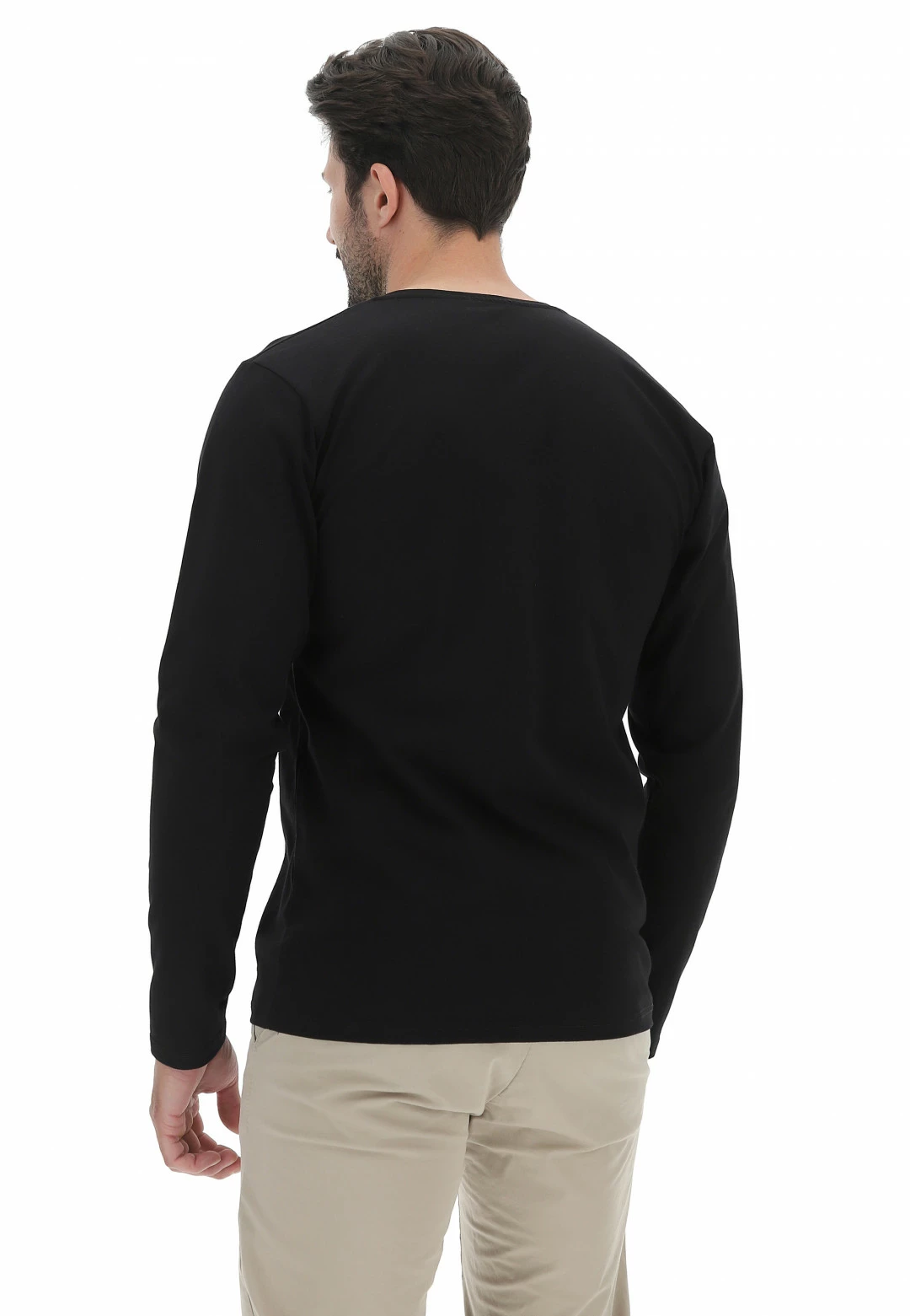 EKS Maglia Manica Lunga èks In Cotone Con Chiusura A Serafino Uomo 5 EKS Maglia Manica Lunga èks In Cotone Con Chiusura A Serafino Uomo - immagine 3