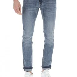 Key Jey Jeans Uomo Keyjey Slim Fit Stretch Lavaggio Medio