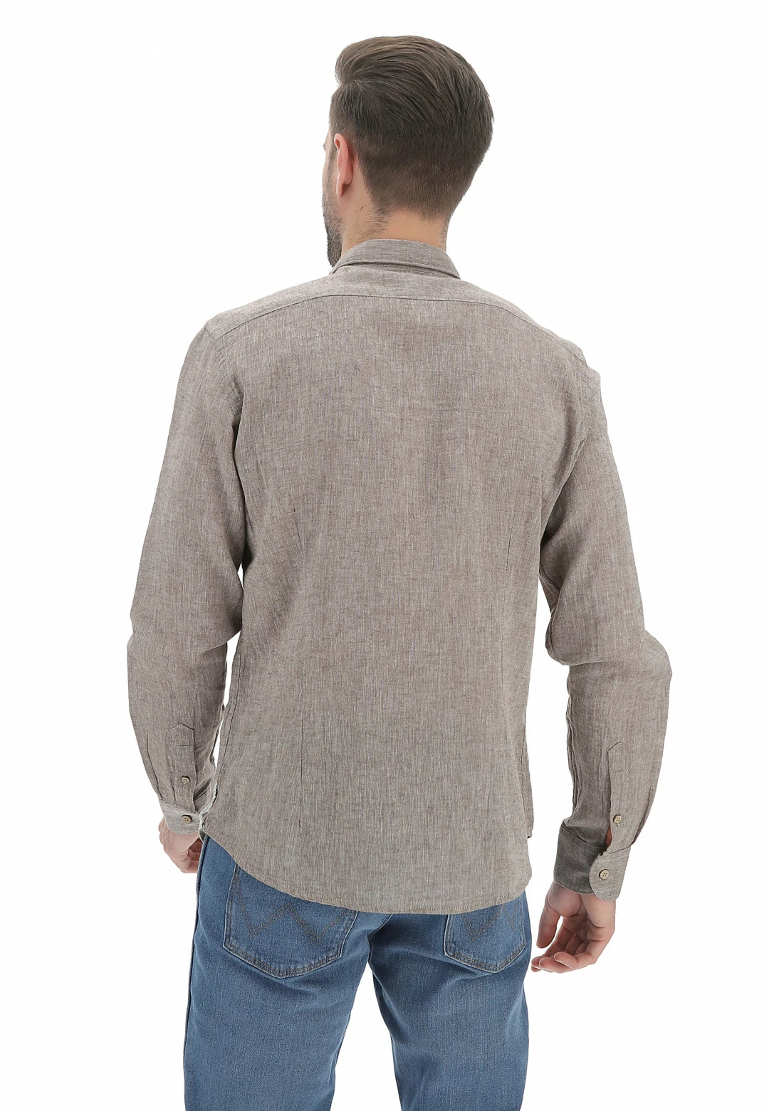 YES.ZEE Camicia In Lino Fiammato Yes Zee Uomo Tinta Unita 5 YES.ZEE Camicia In Lino Fiammato Yes Zee Uomo Tinta Unita - immagine 3