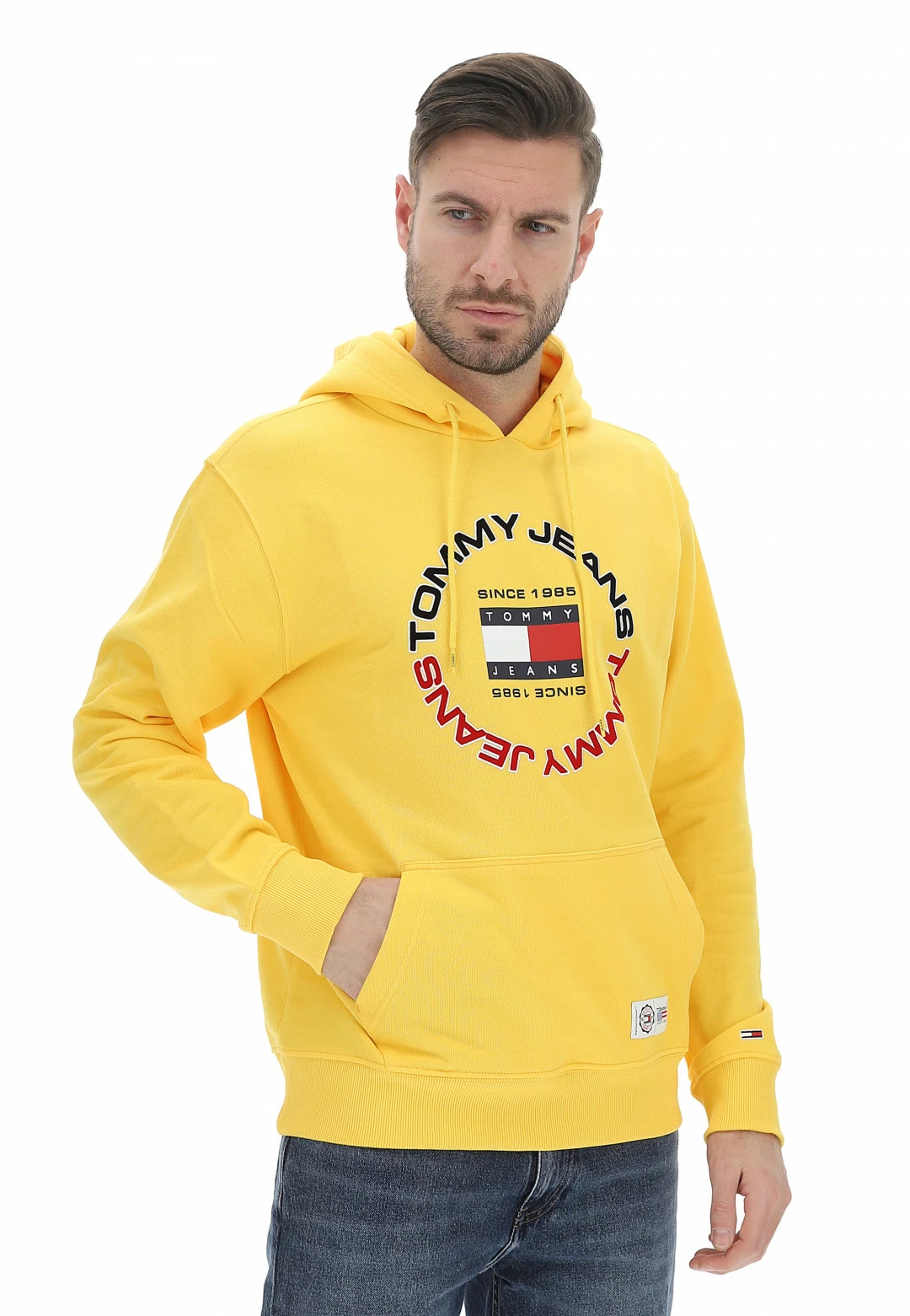 Tommy Hilfiger Jeans Felpa Tommy Jeans Con Cappuccio E Logo Centrale Stampato In Rilievo E Tasca A Marsupio 3 Tommy Hilfiger Jeans Felpa Tommy Jeans Con Cappuccio E Logo Centrale Stampato In Rilievo E Tasca A Marsupio