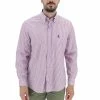 Camicia Rotte Mediterranee Uomo Rigata A Contrasto Con Logo Ricamato