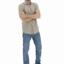 YES.ZEE Camicia In Lino Manica Corta Yes Zee Uomo -Lacoste shop ba830a2b928845e30a1505c4868f7717