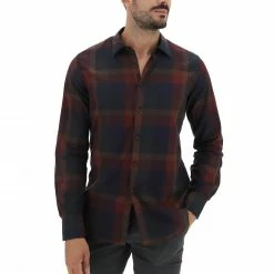 Camicia In Super Cotone Xacus A Quadri Slim Fit