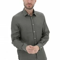 Camicia In 100% Lino Age Uomo Tinta Unita -Lacoste shop bba60afae27ccb8576ad99b8dfcde560