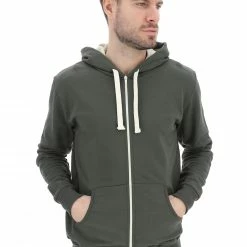 Felpa Con Zip Garzata Age Cappuccio Tinta Unita -Lacoste shop bd0fc7fcf3d381134cb4b1ef8290de49