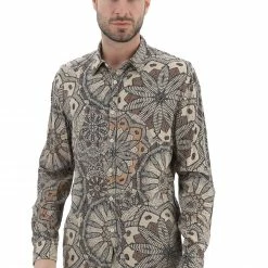 8.9 OTTOPUNTONOVE Camicia Uomo 8.9 In Viscosa Con Fantasia Geometrica