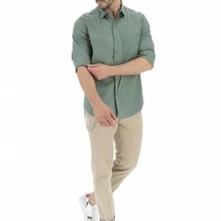 Camicia Stretch Tinta Unita Eks -Lacoste shop be8a5783789ff8100cdb187d075073ec