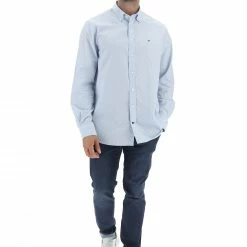 Camicia Uomo Tommy Hilfiger In Microfantasia A Contrasto Regular Fit -Lacoste shop bed3c6625ae56845c36efcd705b90cc9