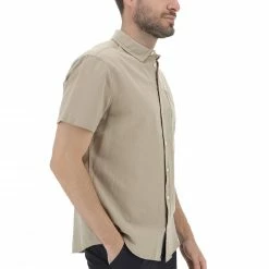 Camicia Manica Corta Misto Lino Blend Uomo -Lacoste shop bffc4a394da214d3575344a486d336f8