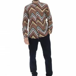 Camicia Con Collo Alla Coreana Tupertu In Fatasia All Over -Lacoste shop c048a1d162db150cd8dbfb52c2a7d797