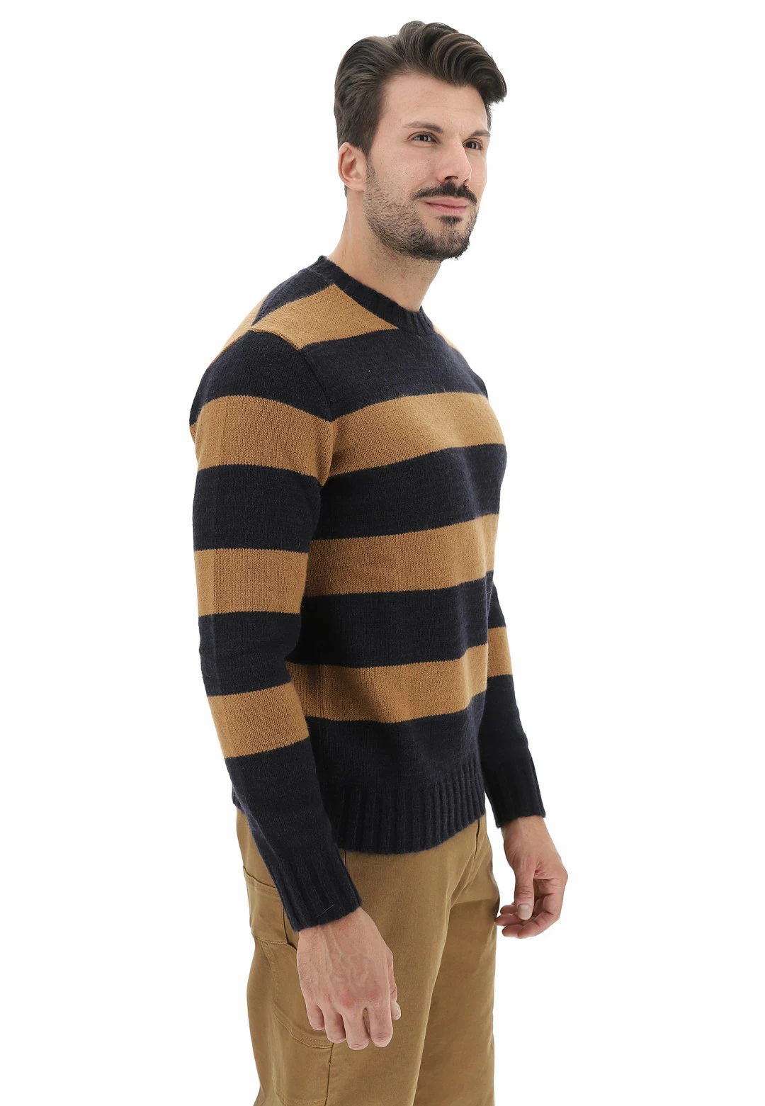 Esteban Martinez Girocollo Misto Lana Rigato Uomo 4 Esteban Martinez Girocollo Misto Lana Rigato Uomo - immagine 2