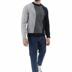 8.9 OTTOPUNTONOVE Maglione Girocollo 8.9 Con Rigoni Verticali Made In Italy -Lacoste shop c1553e9caac2102d0260605800790bbc