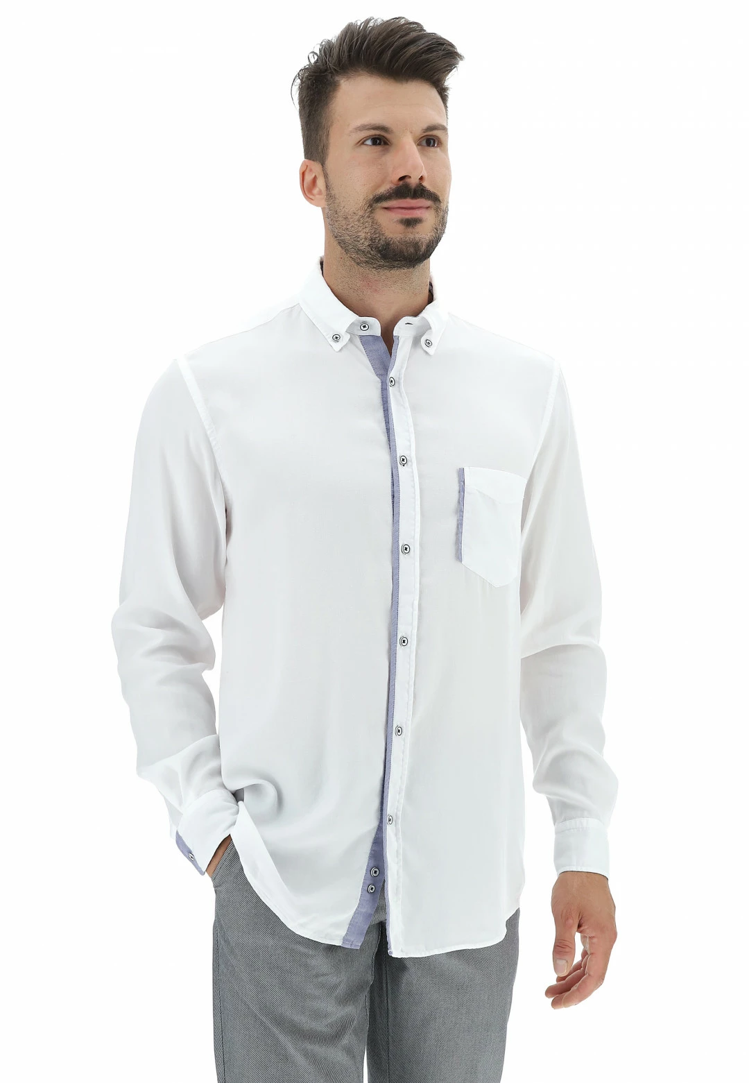 ROTTE MEDITERRANEE Camicia Tencel Rotte Di Mare Art.francotence 8 ROTTE MEDITERRANEE Camicia Tencel Rotte Di Mare Art.francotence - immagine 6