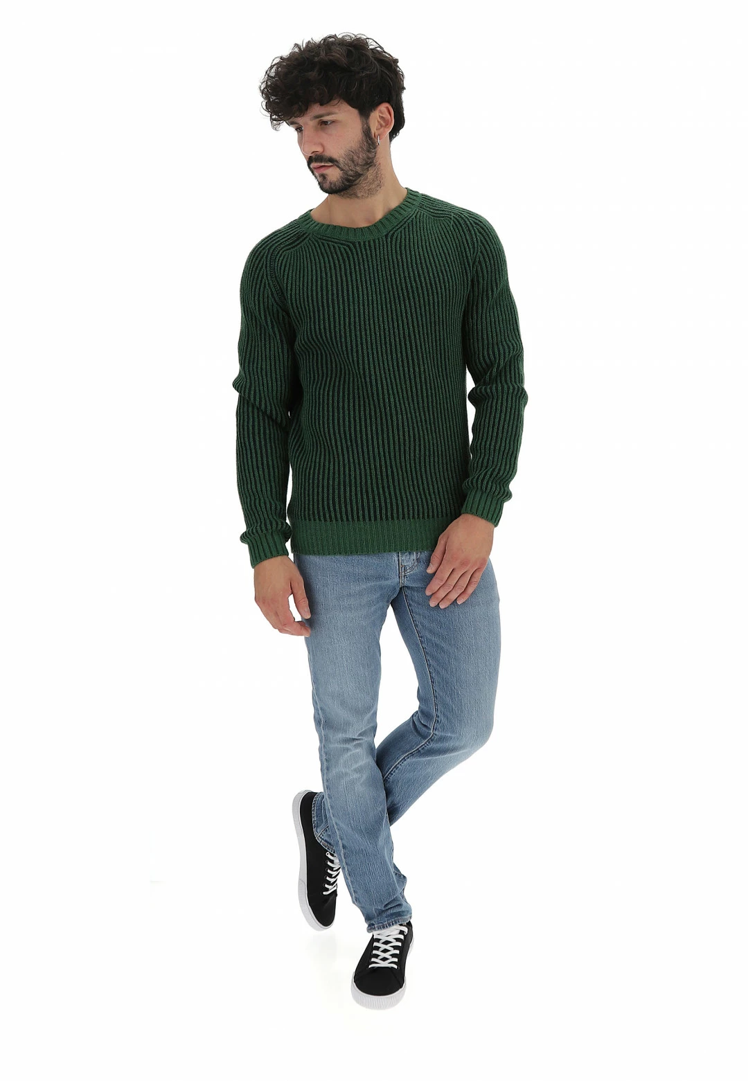 8.9 OTTOPUNTONOVE Maglione Girocollo In Costina Inglese Bicolor 8.9 Misto Lana 16 8.9 OTTOPUNTONOVE Maglione Girocollo In Costina Inglese Bicolor 8.9 Misto Lana - immagine 15