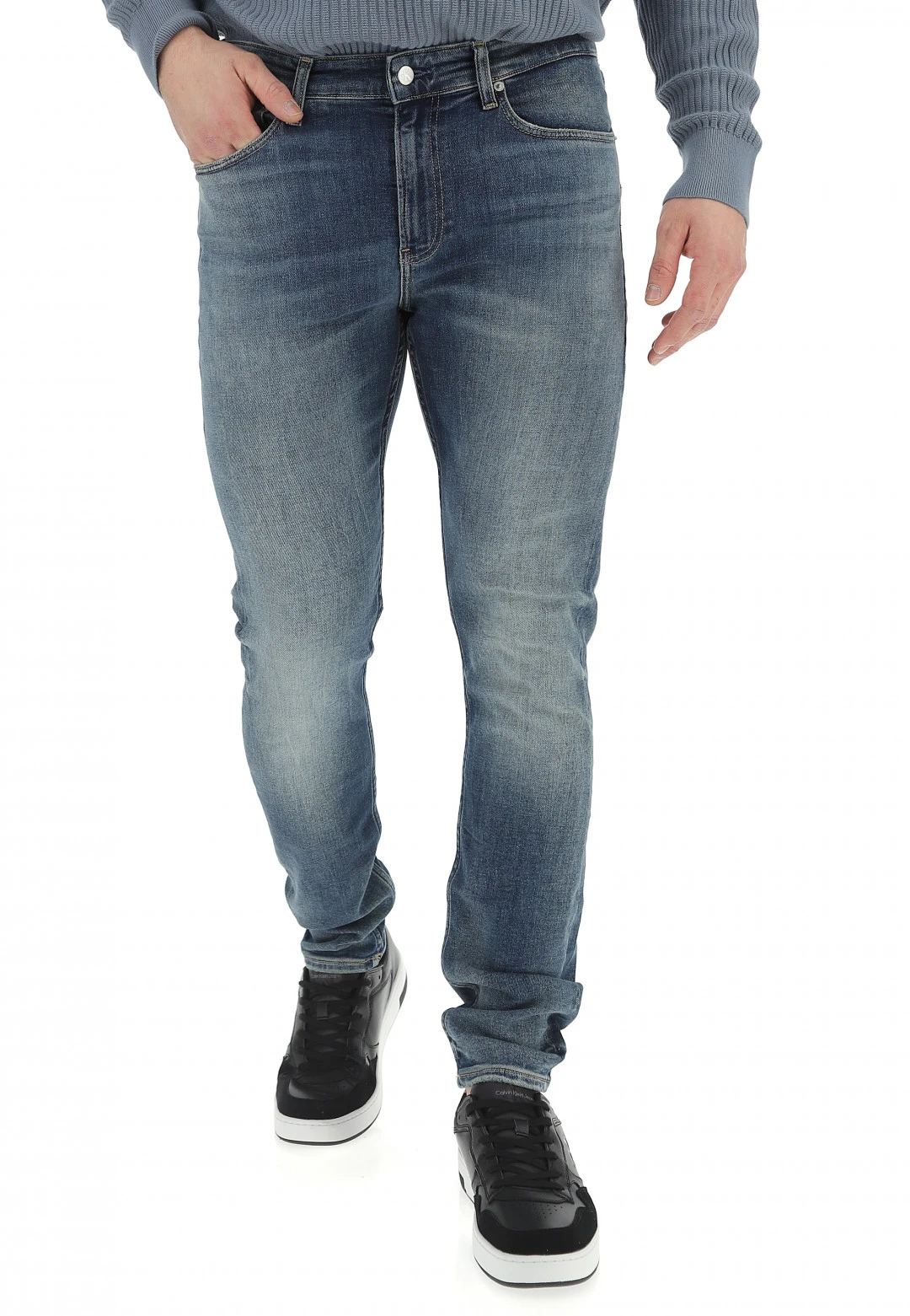 Calvin Klein Jeans Jeans Uomo Calvin Klein Slim Taper Stretch Con Lavaggio Medio 3 Calvin Klein Jeans Jeans Uomo Calvin Klein Slim Taper Stretch Con Lavaggio Medio