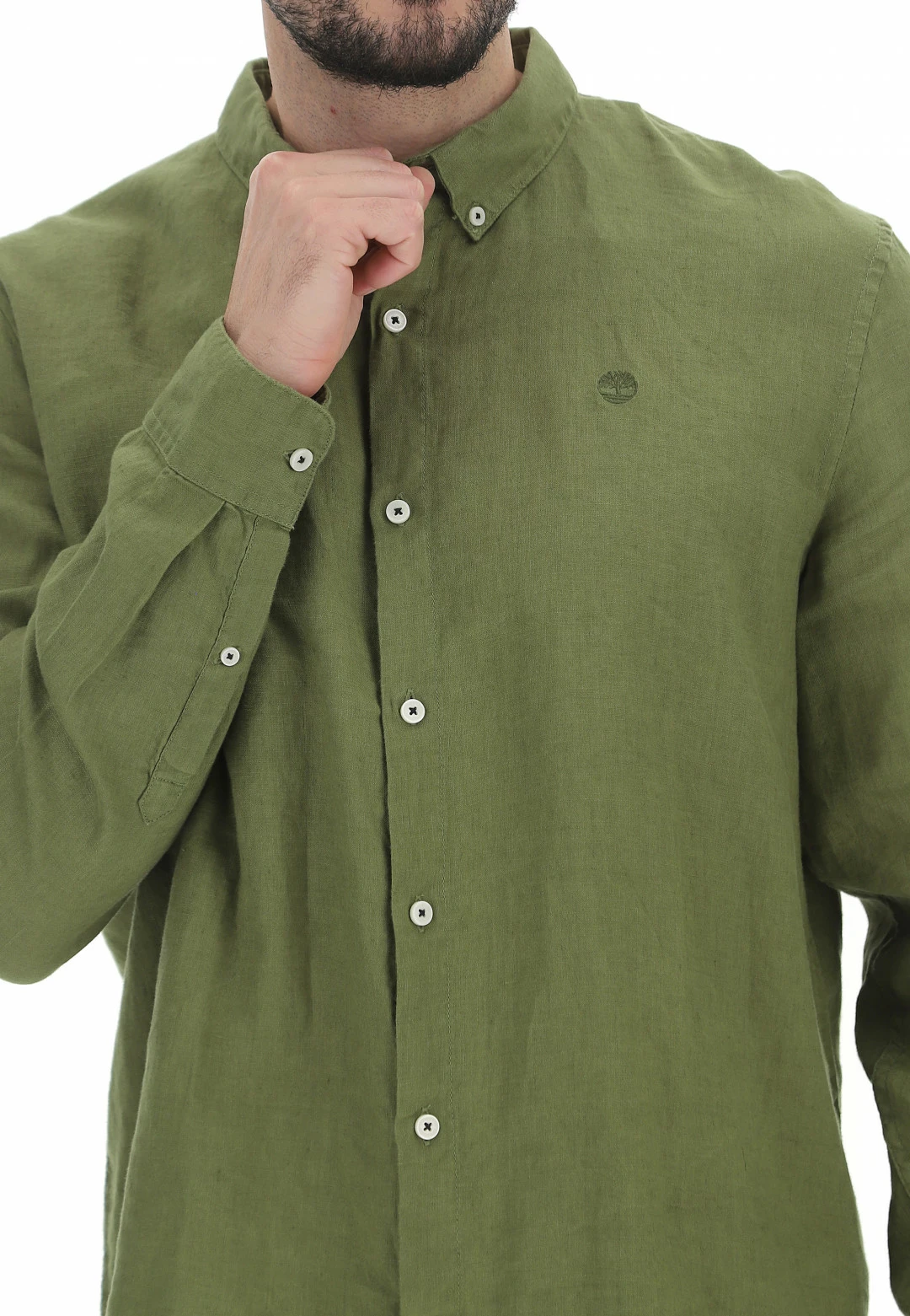 Camicia Timberland Uomo In Lino Con Logo Ricamato Tono Su Tono 16 Camicia Timberland Uomo In Lino Con Logo Ricamato Tono Su Tono - immagine 14