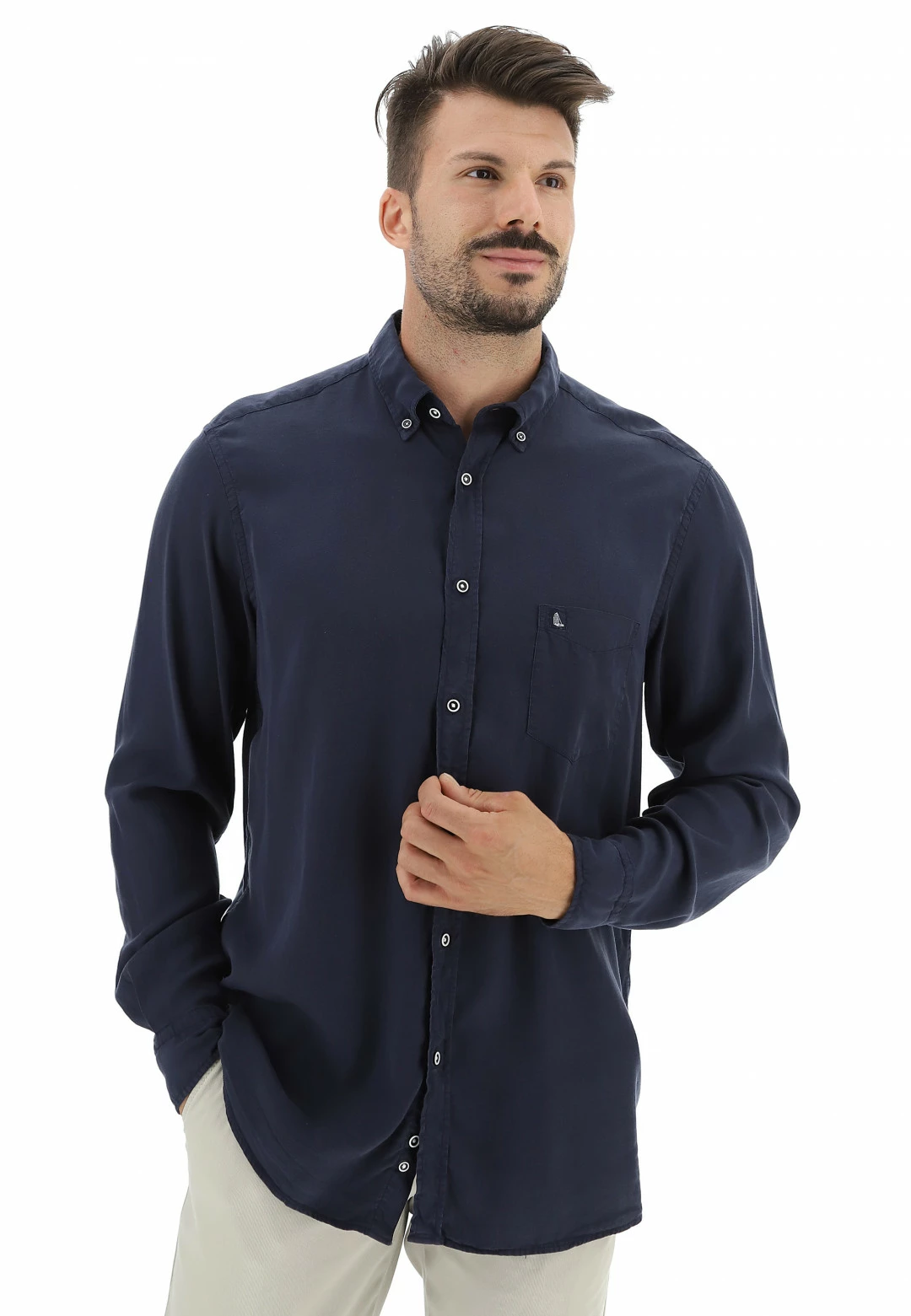 ROTTE MEDITERRANEE Camicia Tencel Rotte Di Mare Art.francotence 3 ROTTE MEDITERRANEE Camicia Tencel Rotte Di Mare Art.francotence