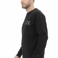 Felpa Girocollo Calvin Klein Uomo In Cotone Tinta Unita Con Logo Sul Petto -Lacoste shop c4034e15ac33f880b3b7c469e025821d